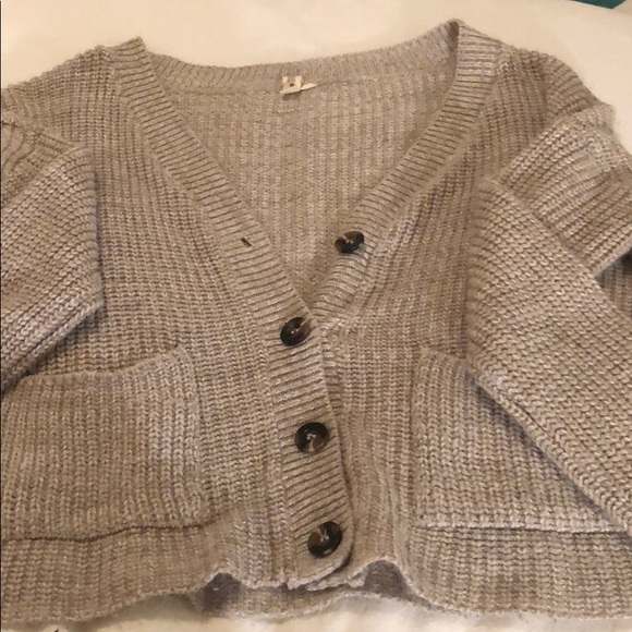 Tan Button-Up Sweater - Picture 2 of 2